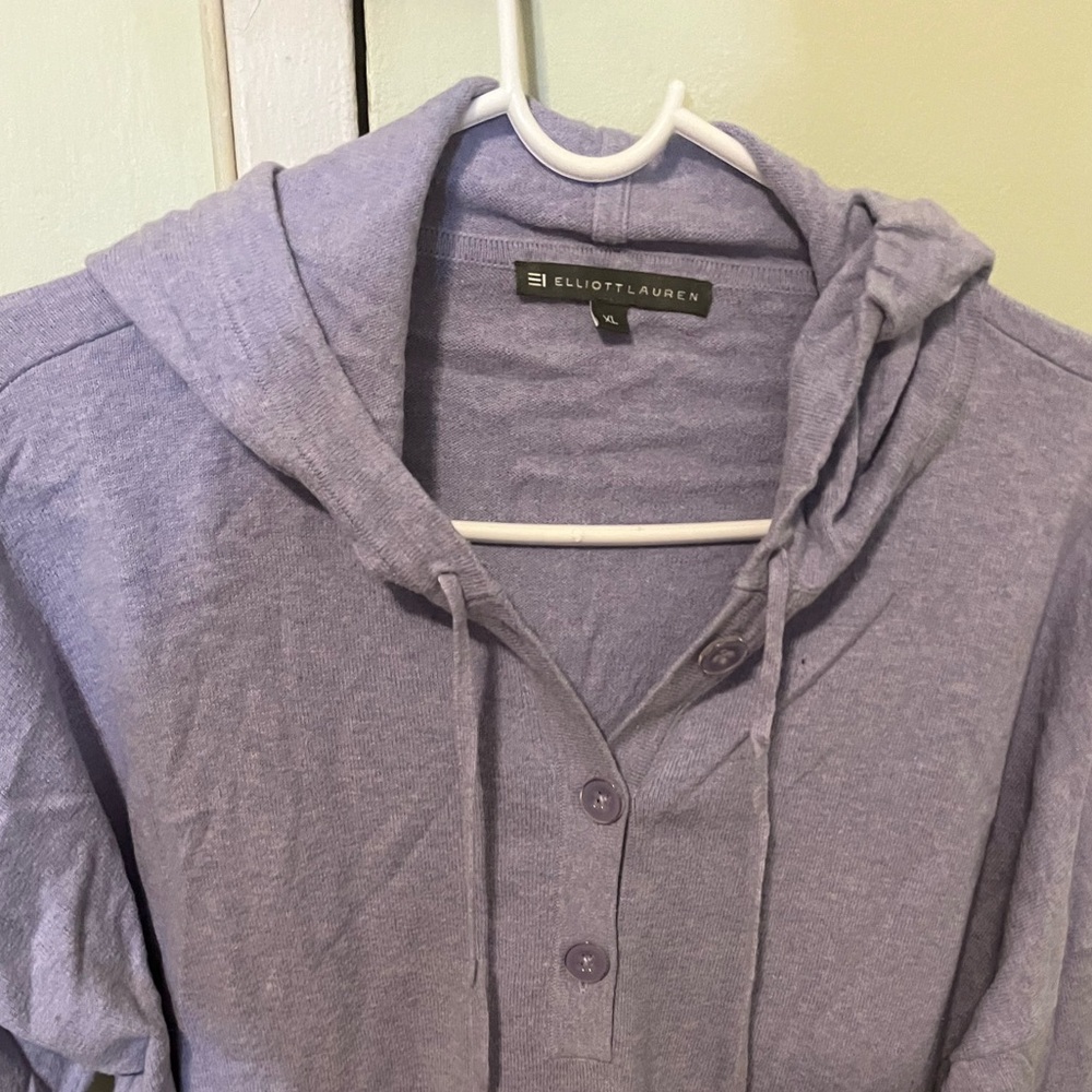 Elliott Lauren Lavender Knit Top with hood